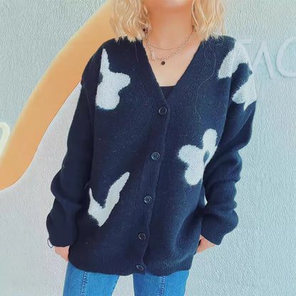 Dames confortable gilet en tricot avec des accents de motif ludiques Chic und Stil