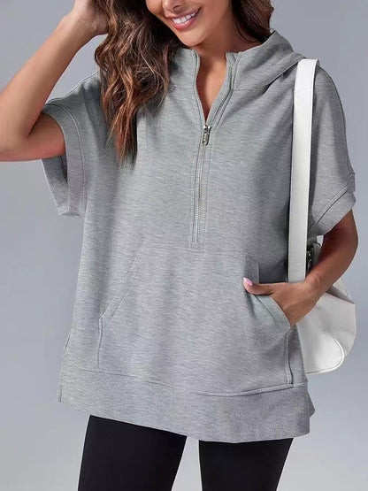 Pull à capuche décontracté pour femmes avec fermeture éclair Chic und Stil