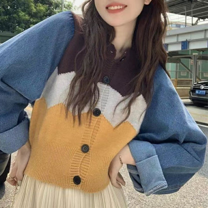 Dames Gilet tendance avec accents de couleur modernes Chic und Stil