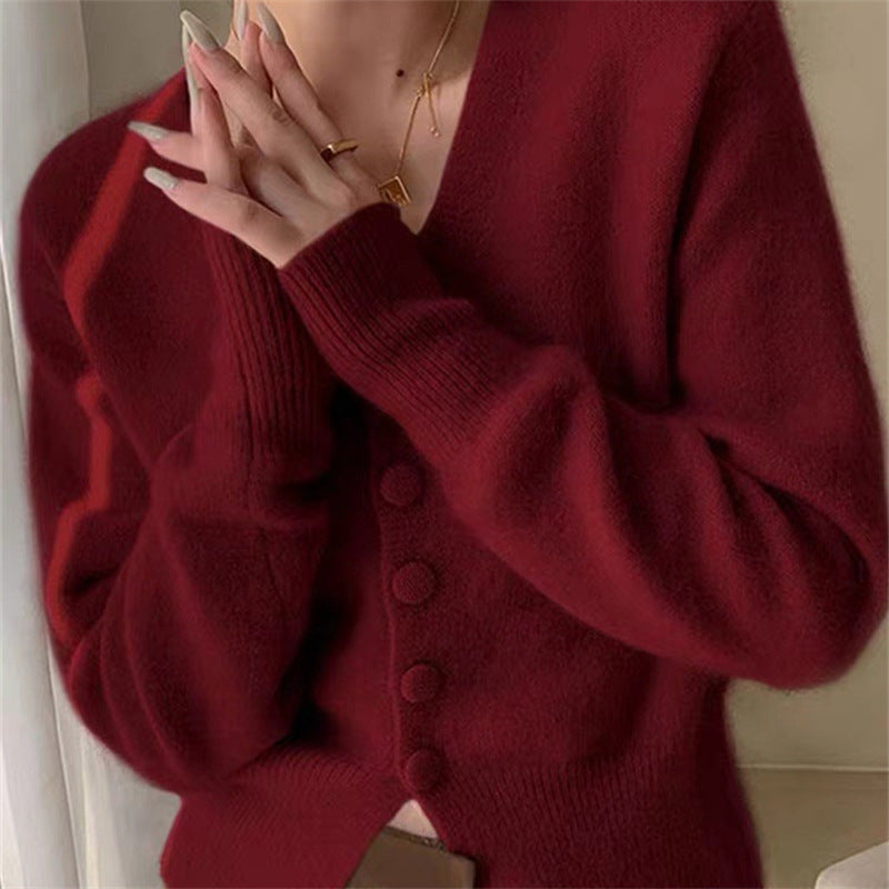 Cardigan femme avec décolleté en V profond et matière fluide douce Chic und Stil