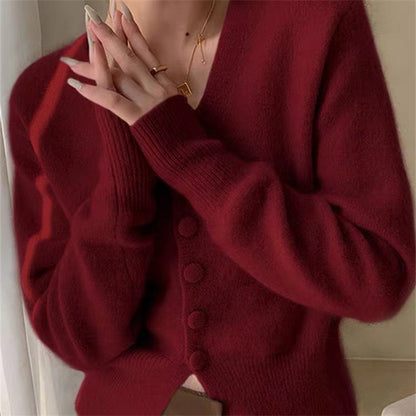 Cardigan femme avec décolleté en V profond et matière fluide douce Chic und Stil