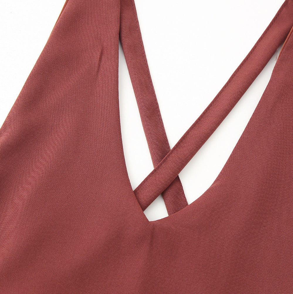 Robe maxi femme avec élégant décolleté en V et jupe plissée Chic und Stil