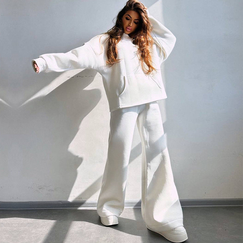 Casual hoodie set for women and palazzo pants Chic und Stil