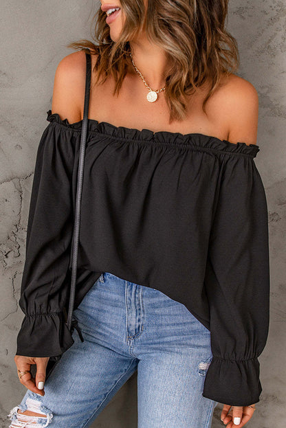 Blouse femme Off-Shoulder avec volants et coupe ample Chic und Stil