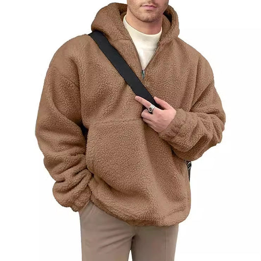 Pull en polaire douillet pour hommes avec demi-fermeture éclair Chic und Stil