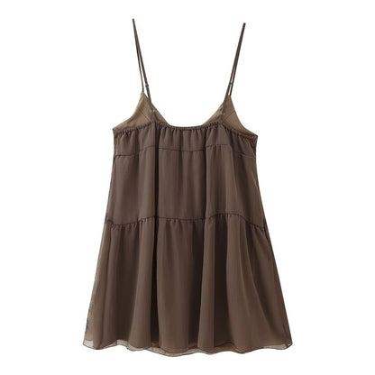 Robe d'été pour femmes avec un élégant décolleté en V et des détails de volants raffinés Chic und Stil