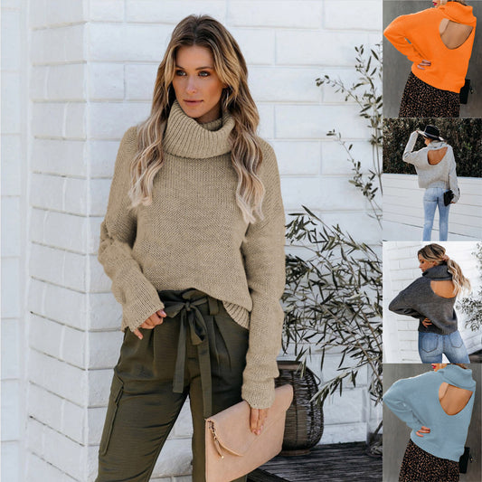 Pull en tricot pour femmes avec col montant et coupe décontractée Chic und Stil