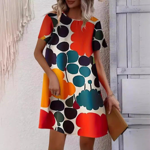 Robe T-shirt femme avec imprimé abstrait Chic und Stil