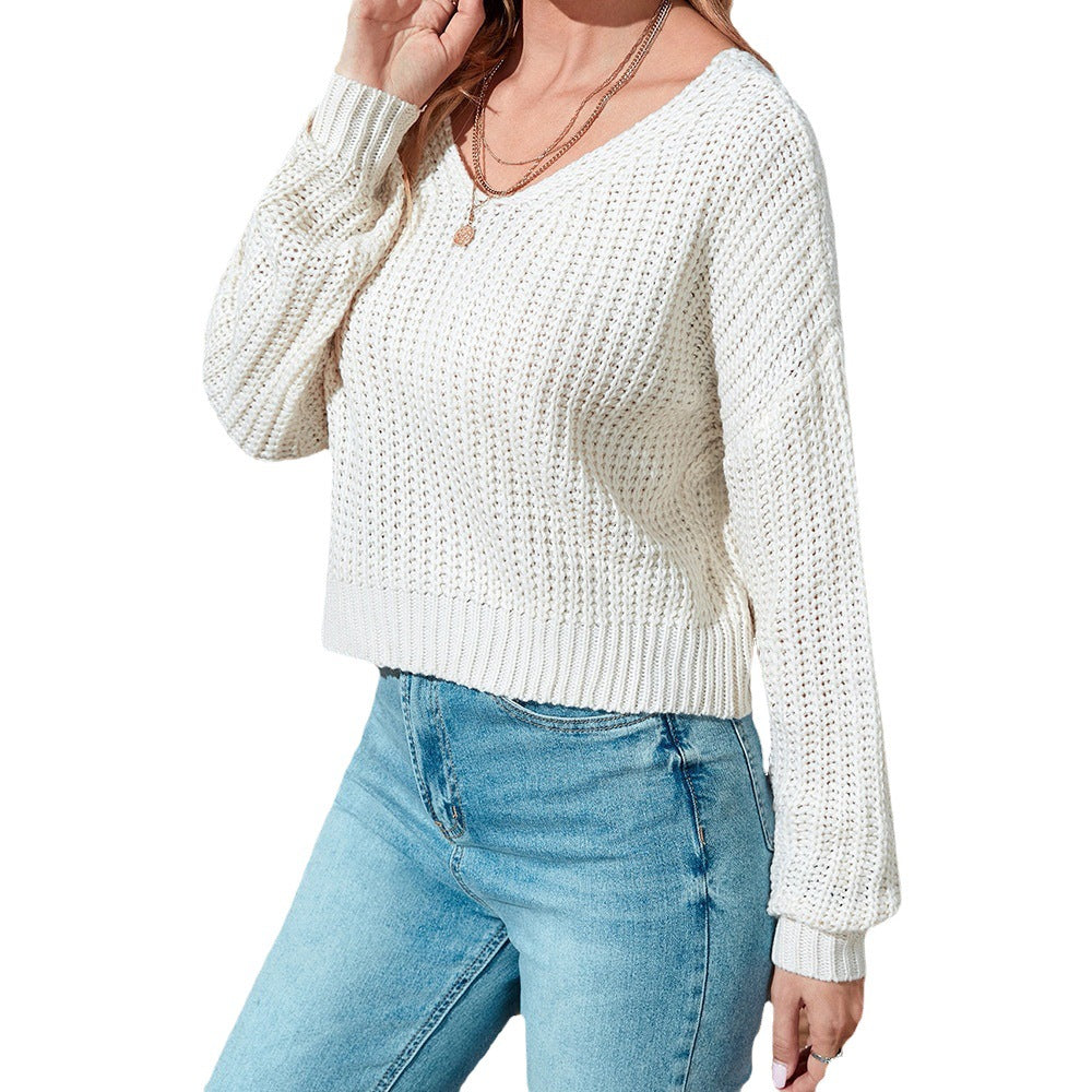 Pull en tricot ouvert décontracté pour femmes Chic und Stil
