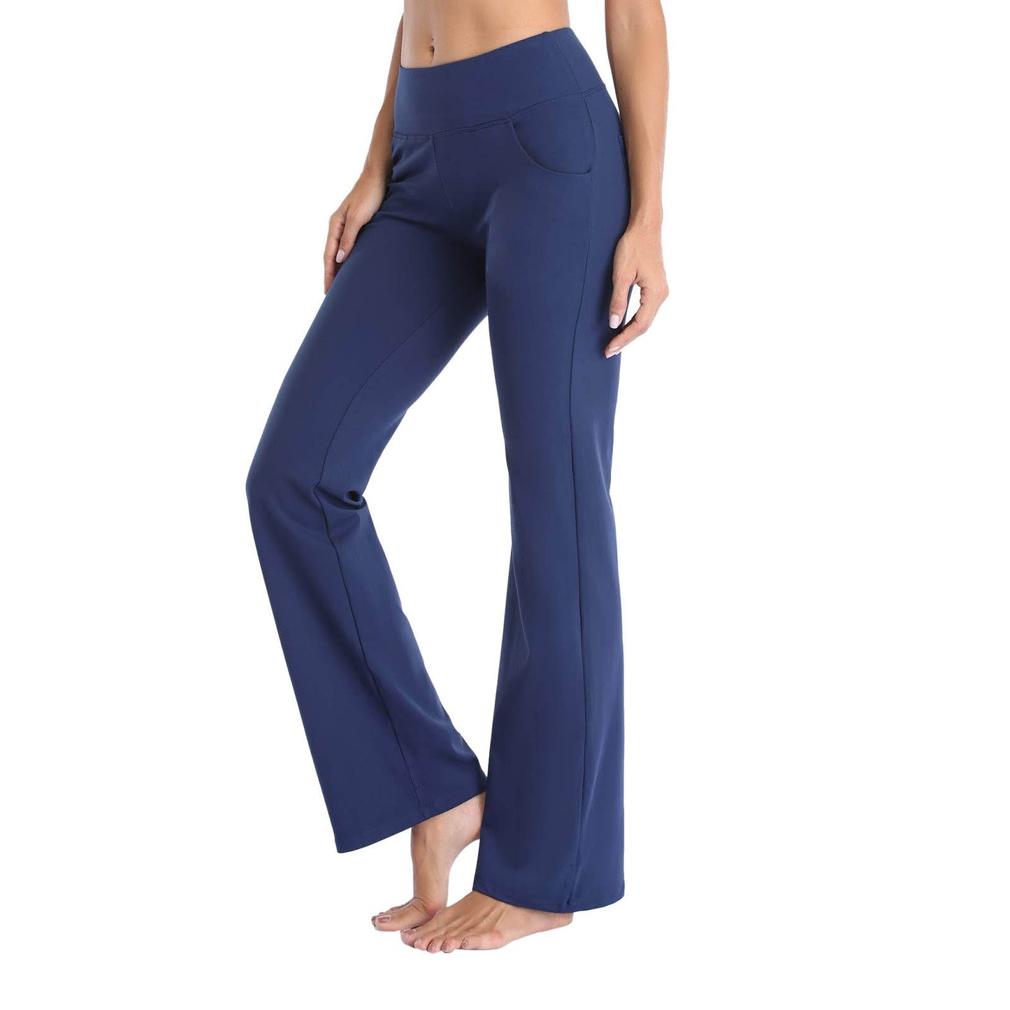 Women's comfortable bootcut pants with elastic waistband and functional pockets Chic and Style
