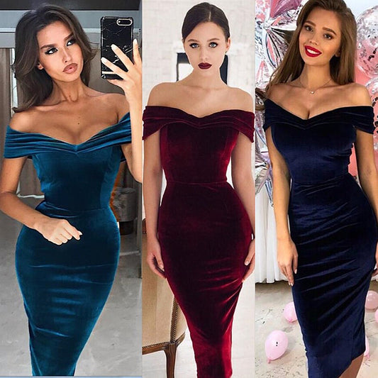 Robe bodycon élégante pour femmes avec silhouette décolletée et matériau structuré Chic und Stil