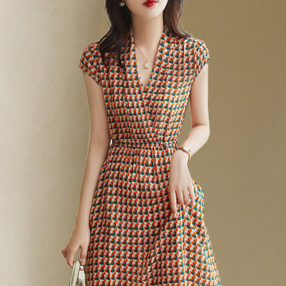 Robe midi enveloppante élégante pour femmes Chic und Stil