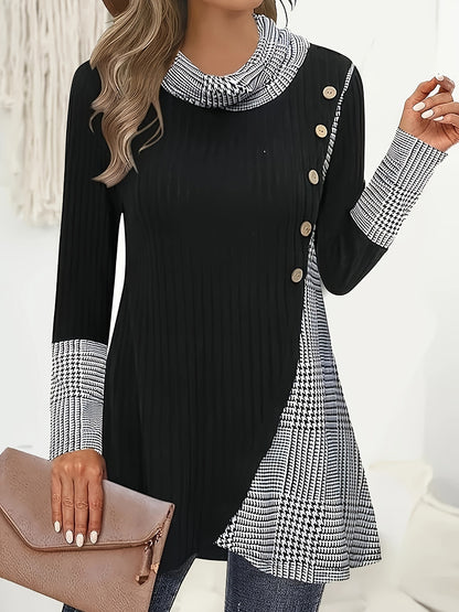 Tunique femme avec col amovible et motif à carreaux tendance Chic und Stil