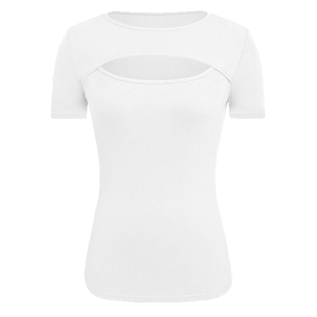 Dames haut ajusté avec des détails cut-out Chic und Stil