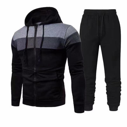 Costume de sport pour hommes avec haut à capuche fonctionnel et pantalons de jogging confortables Chic und Stil