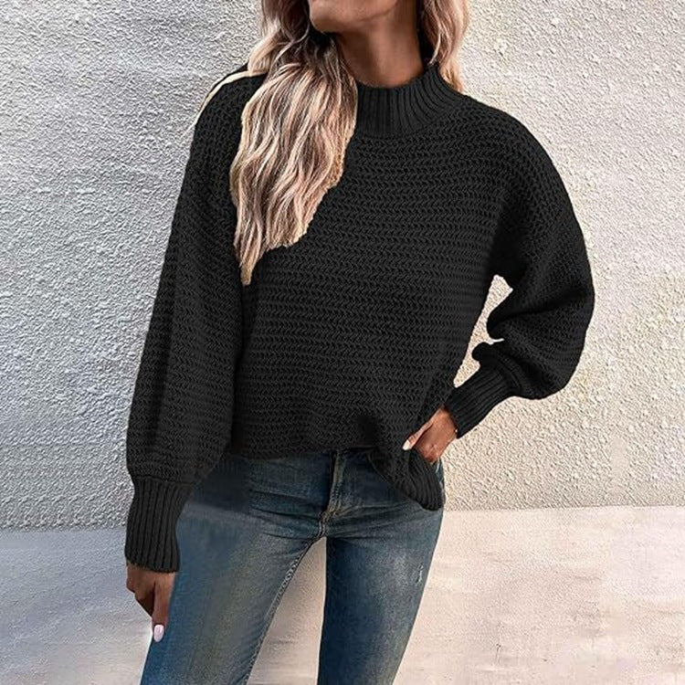 Pull à gros mailles pour femmes avec col haut et coupe aérienne Chic und Still