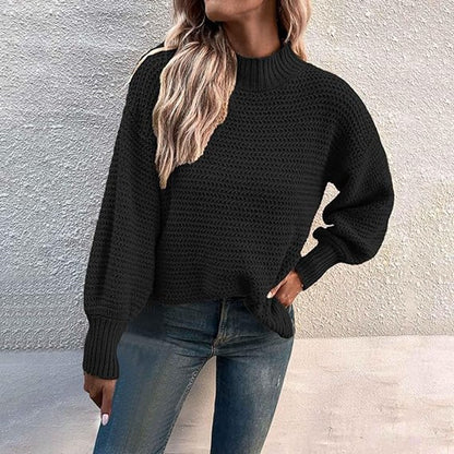 Pull à gros mailles pour femmes avec col haut et coupe aérienne Chic und Still