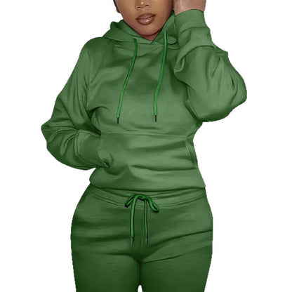 Women's Comfortable Hoodie with Kangaroo Pocket and Elastic Waist - Chic and Stylish
