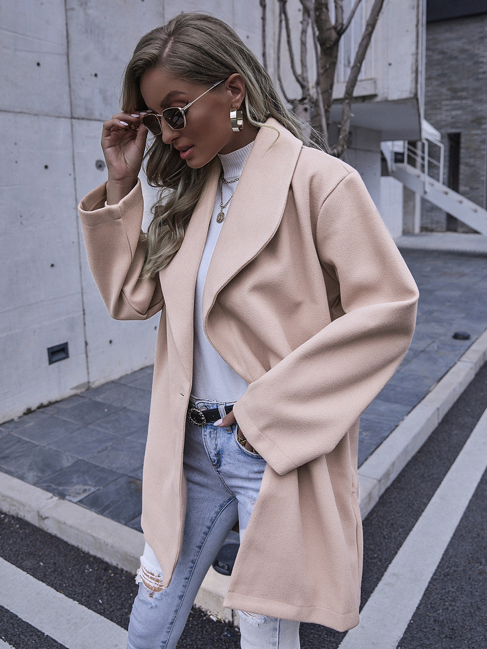 Dames Élégante Veste Oversize Chic und Stil
