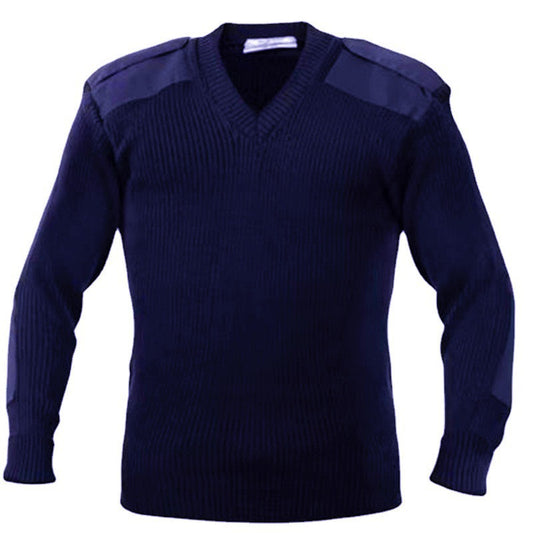 Pull en tricot pour hommes avec décolleté en V et détails décoratifs sur les épaules Chic und Stil