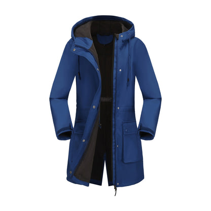 Functional outdoor jacket for women with adjustable drawstring waist and inner lining Chic and Style