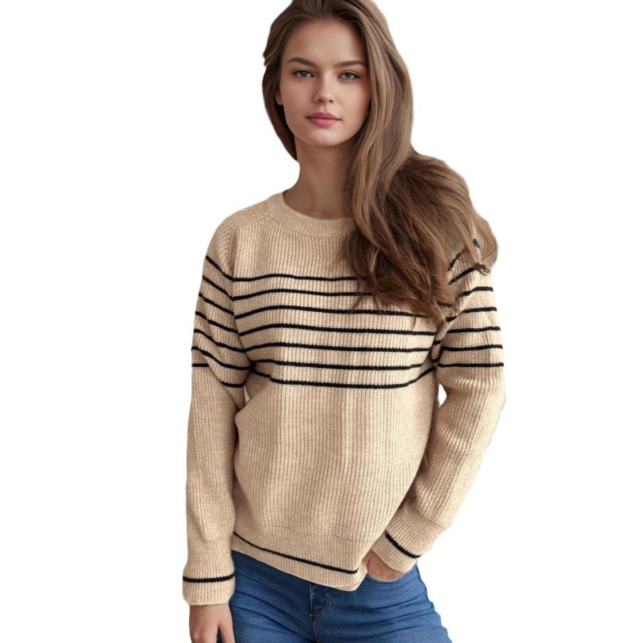 Pull décontracté pour femmes avec un motif rayé moderne et une coupe ample Chic und Stil