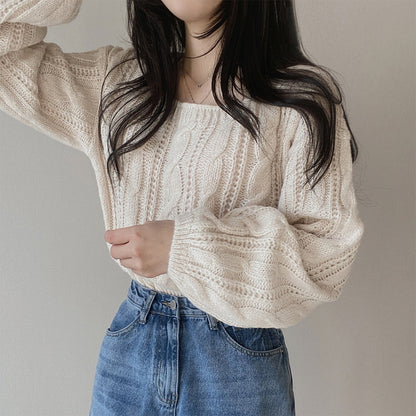 Pull en tricot douillet pour femmes avec motif torsadé Chic und Stil
