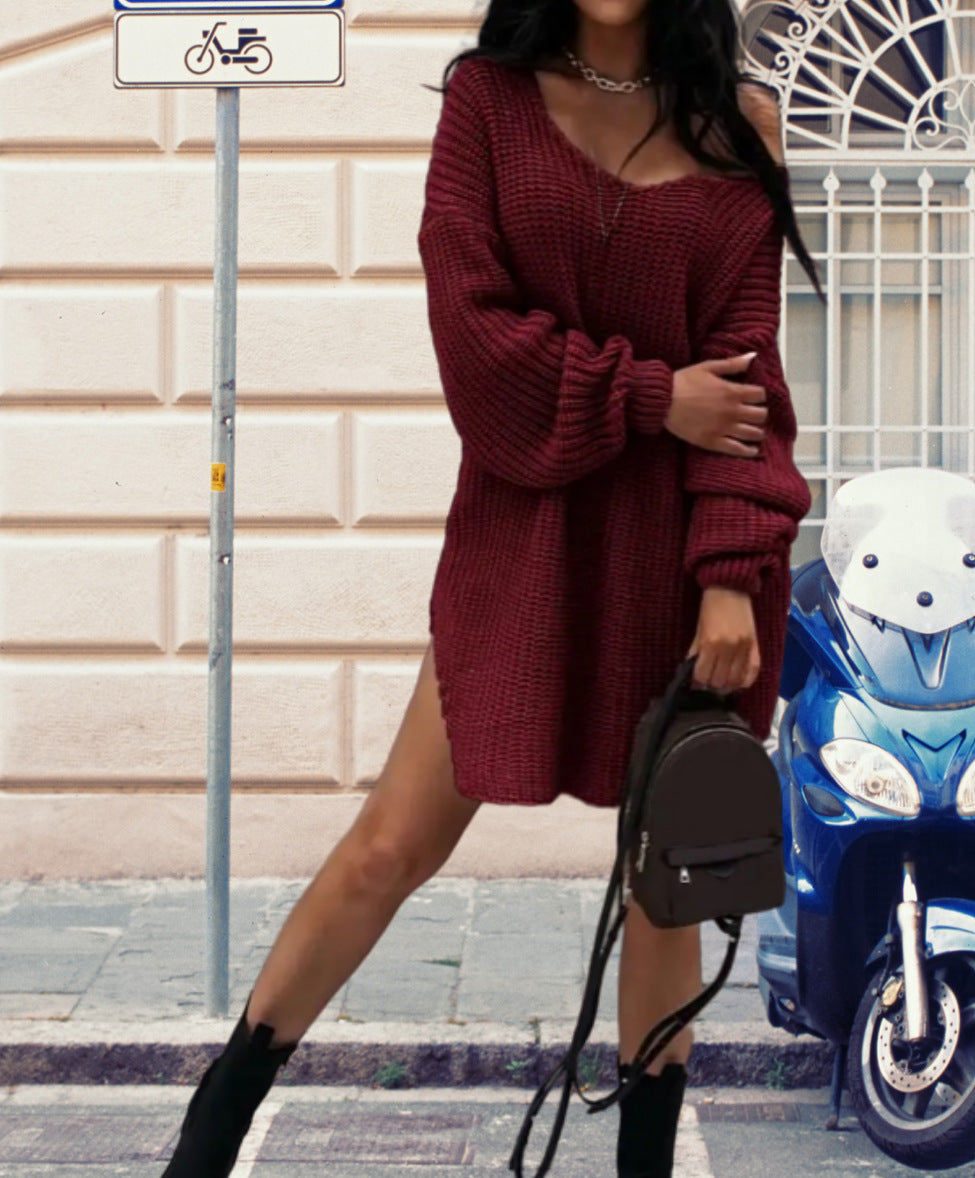 Pull en tricot oversize pour femmes au design décontracté Chic und Stil