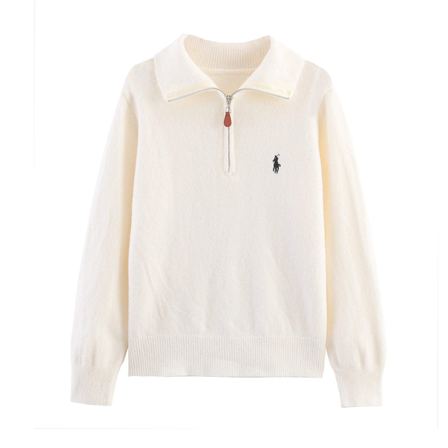 Pull décontracté pour femmes avec col de haute qualité et fermeture à glissière Chic und Stil