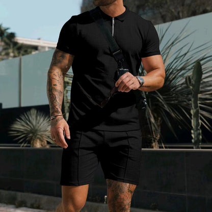 Chemise polo pour homme en tissu structuré avec poches latérales pratiques Chic und Stil