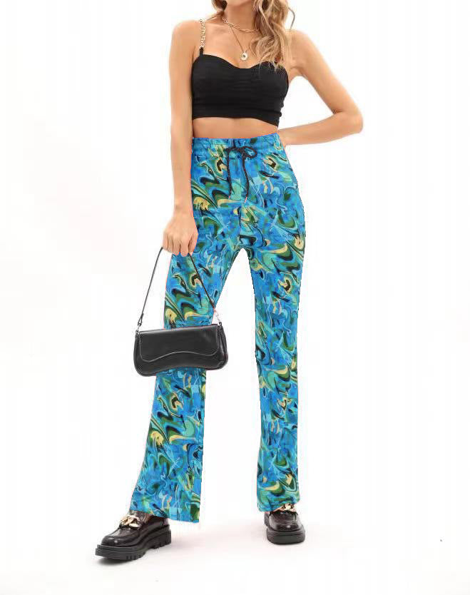 Modeflair women's pants with artistic pattern and elastic waistband Chic and Style
