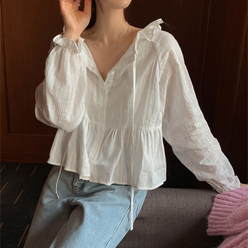 Blouse à volants pour dames Chic und Stil