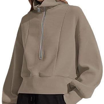 Pull-over zippé sportif pour femmes avec col montant Chic und Stil