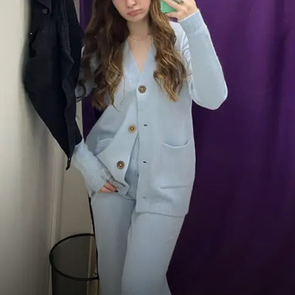 Dames confortable tricot cardigan avec poches pratiques et détails de boutons Chic und Stil