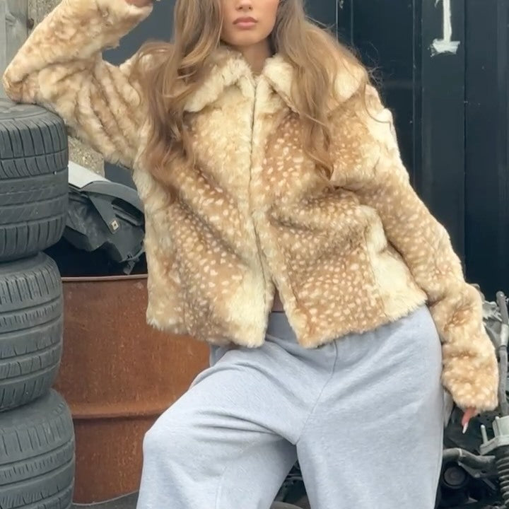 Veste en fourrure synthétique pour femmes Chic & Stil