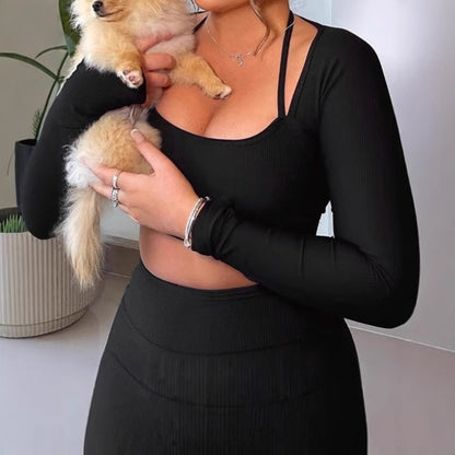 Dames Ensemble de compression sportif Chic und Stil