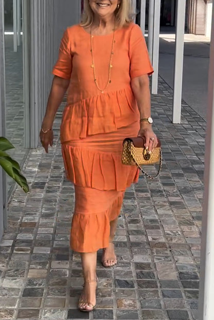Robe d'été décontractée pour femmes avec un ourlet flottant Chic und Stil