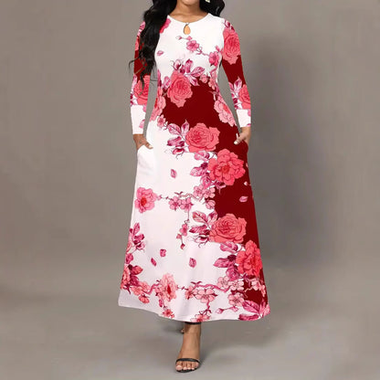 Robe maxi à imprimé floral pour femmes Chic und Stil