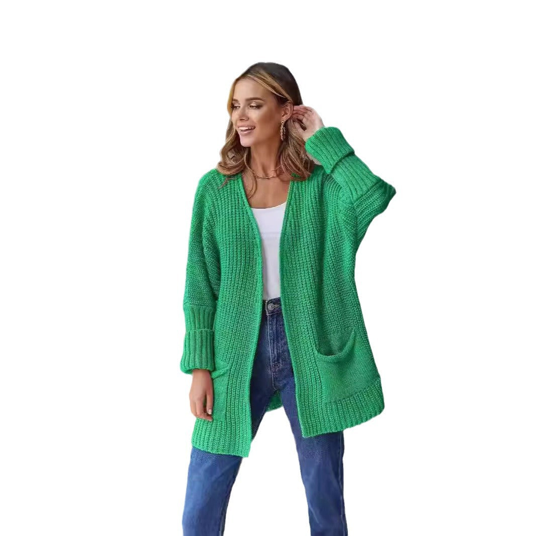 Dames Grand cardigan en tricot avec poches Chic und Stil