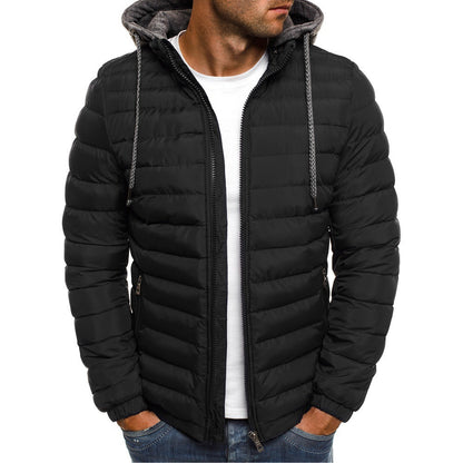 Hommes Veste matelassée légère avec capuche amovible et intérieur doux Chic und Stil