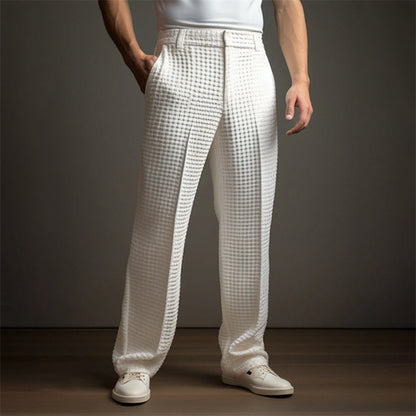 Chic and Style Elegant Casual Pants for Men with a Modern Check Pattern