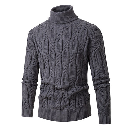 High-quality turtleneck pullover for men with embossed pattern Chic und Stil