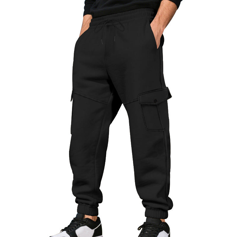 Men's cargo pants with elastic waistband and multiple pockets Chic and style