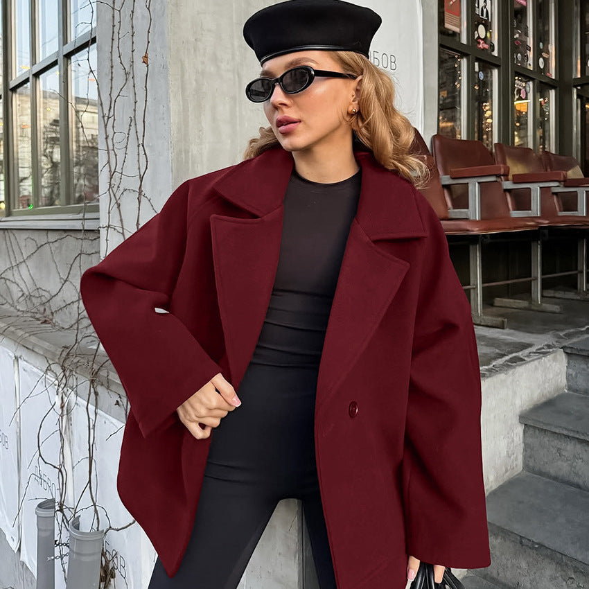 Blazer en laine oversized pour femmes Chic und Stil