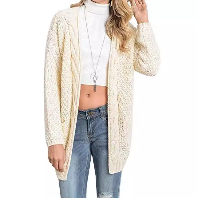 Dames Cardigan en tricot léger avec poches ouvertes et coupe décontractée Chic und Stil