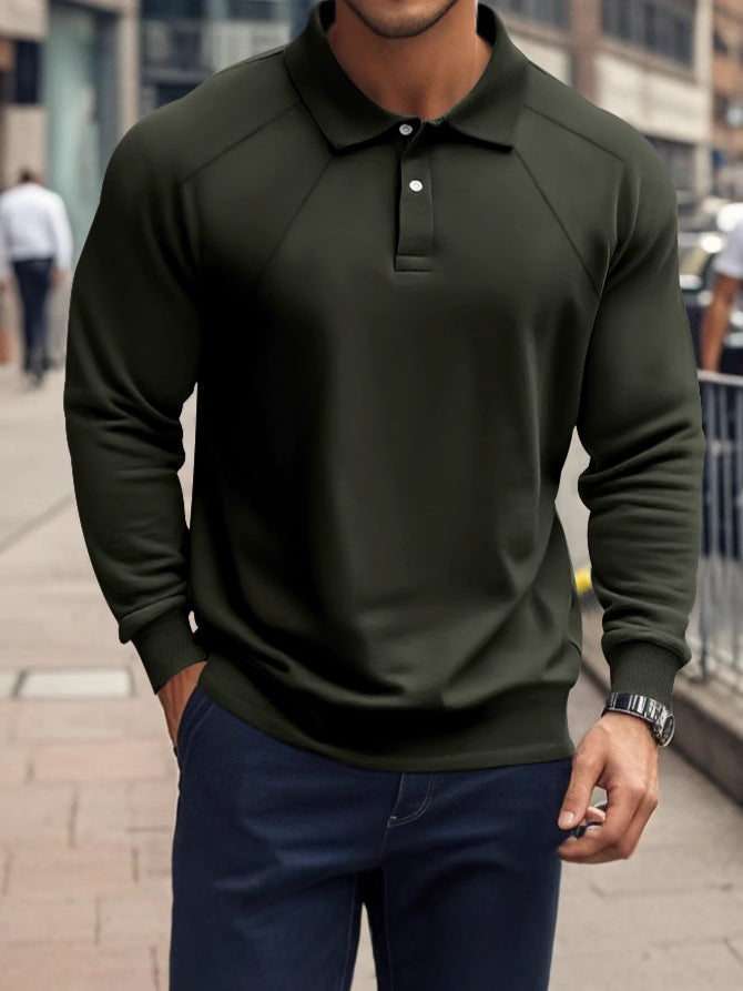 Men's trendy long sleeve polo with sporty cut Chic and Style