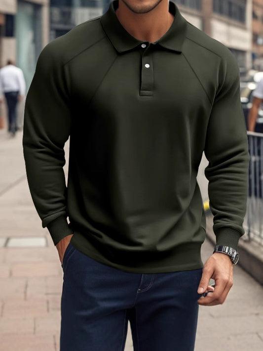 Men's trendy long sleeve polo with sporty cut Chic and Style