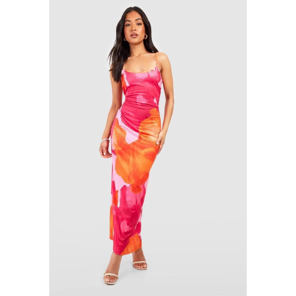 Robe maxi fleur A-line Chic und Stil pour femmes