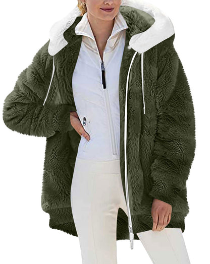 Dames Élégante parka d'hiver oversized avec polaire douillette Chic und Stil