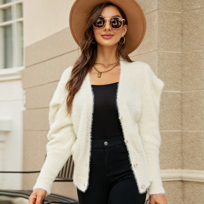 Dames confortable, oversized gilet tricoté avec design boutonné Chic und Stil